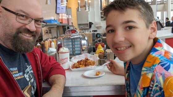 me and Andy at Johnny Rockets