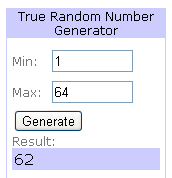 Random.Org Winner Number