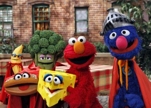 Grover and Elmo with Super Foods Richard Termine 2010