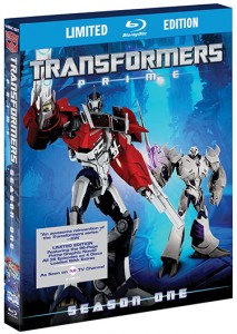 TRANSFORMERS PRIME: THE COMPLETE FIRST SEASON Featuring Over 10 Hours of Non-Stop Action, Special Bonus Content and More! ￼￼ THE COLLECTIBLE 4-DVD SET & LIMITED EDITION 4-DISC BLU-RAY™ COLLECTION – PACKED WITH A 96-PAGE GRAPHIC NOVEL OWN IT ON MARCH 6, 2012 FROM SHOUT! FACTORY