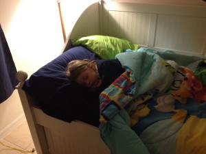 Eva's loving the trundle bed. 