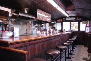 The Interior of Casey's Diner Natick, MA.