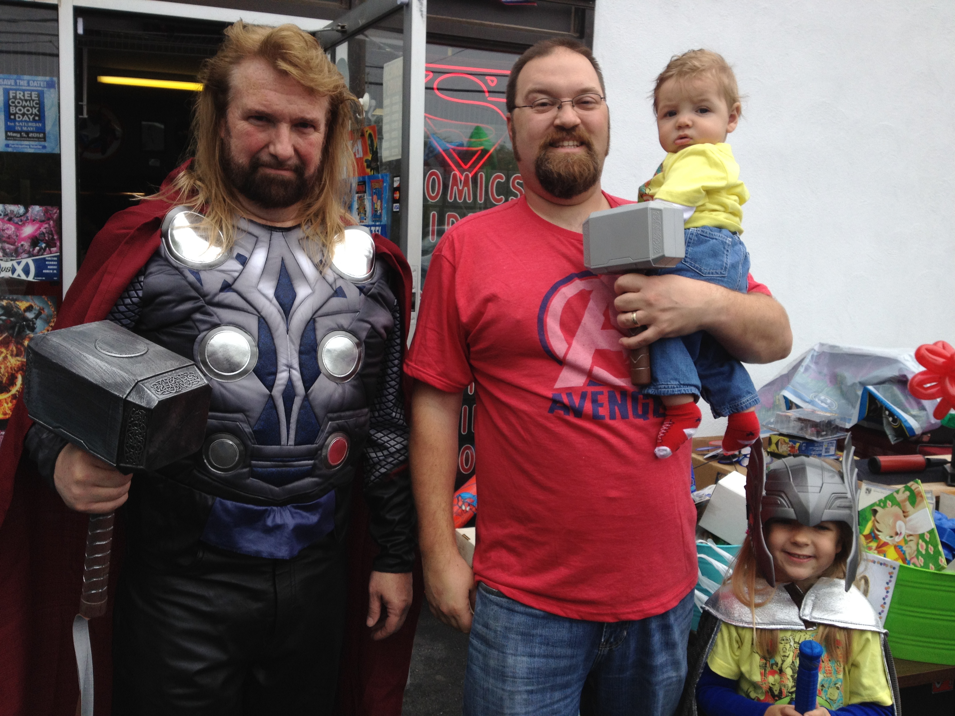 Family photo with Thor (aka Randy from Wild Time Comics)