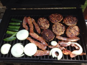 Sweet & Spicy Cheddar Bratwurst fixins.