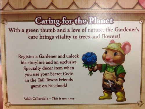 A Description of George the Gardener Tail Towns Friends Figurine