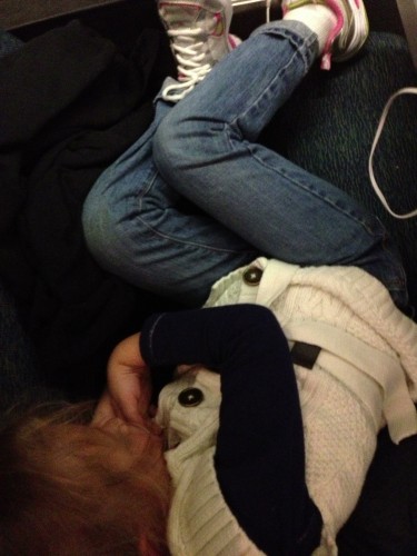 Eva passed out on the train