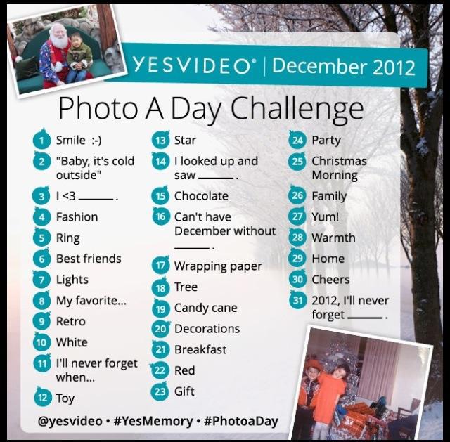 Participate in YesVideo’s PhotoADay December Challenge