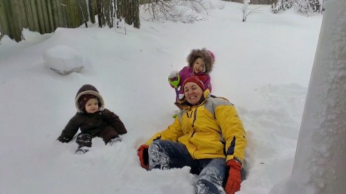 Allison and the Kids in the Snow