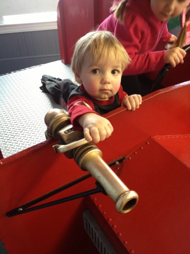 Andrew as the Little Fireman at the Children's Museum in Easton