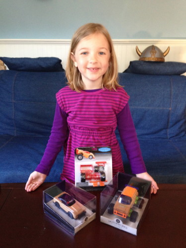 Eva is ready to play with the MOTORWORKS™ Cars