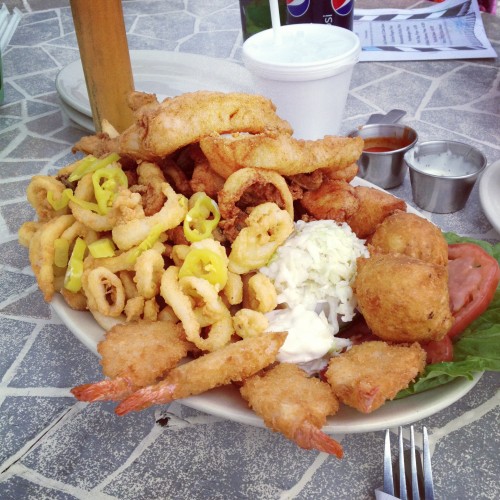 Seafood Platter at Evelyn's Drive In