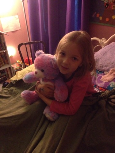 Eva's new Build-A-Bear friend