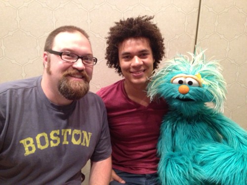 Me with Mando and Rosita from Sesame Street
