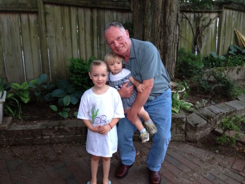 Grandfather with his grandkids