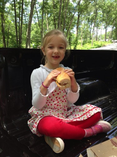 A Tailgate picnic in the GMC Sierra Denali