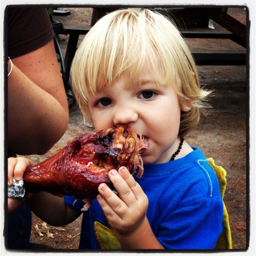 Eating the Turkey Leg