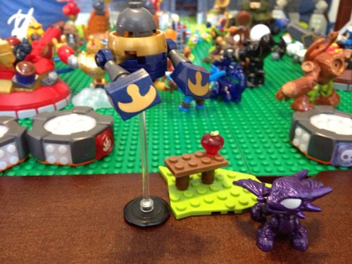 Purple Metallic Cynder vs the blue Arkeyan Robot