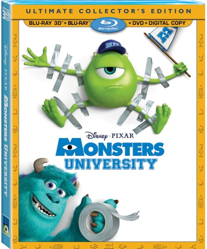 Monsters University 3D Bluray Combo Art