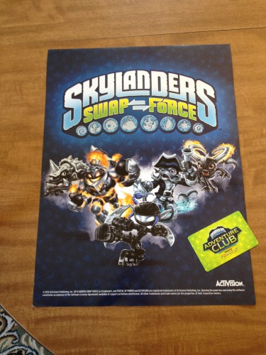 Exclusive Dark Skylanders Poster from GameStop and the Skylanders Adventure Club Card