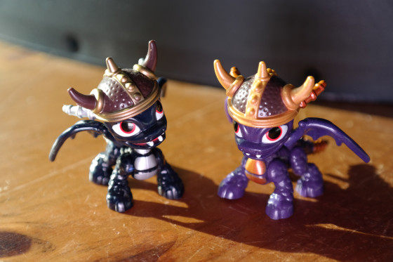 Dark Spyro and Spyro with Viking Hats