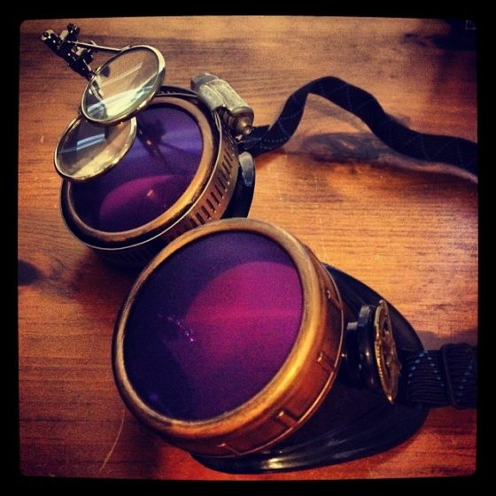 Purple Lens Steampunk Goggles