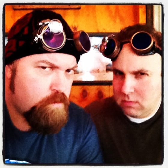 With Andrew Kardon and our Steampunk Goggles