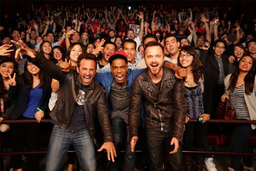 Need for Speed Director Scott Waugh and stars Scott Mescudi  and Aaron Paul and fans!