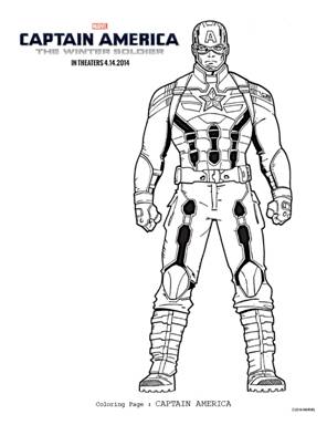 Captain America Coloring Page