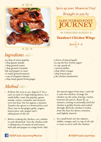 The Hundred-Foot Journey Recipe - Tandoori Chicken