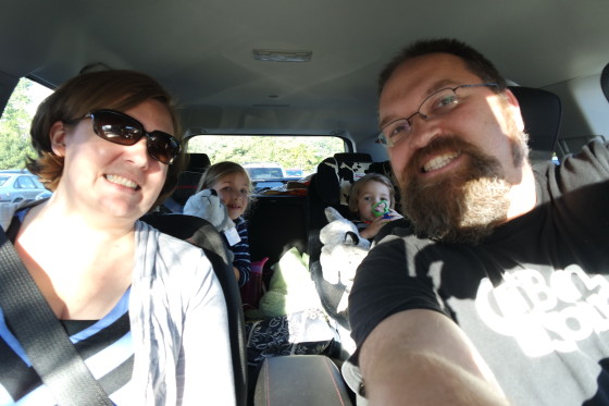 A Happy Family heading home from Great Wolf Lodge New England