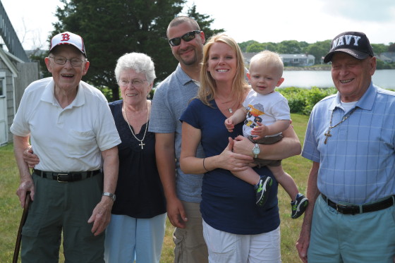 Shelby and Tim with Dylan and his Great-Grandparents
