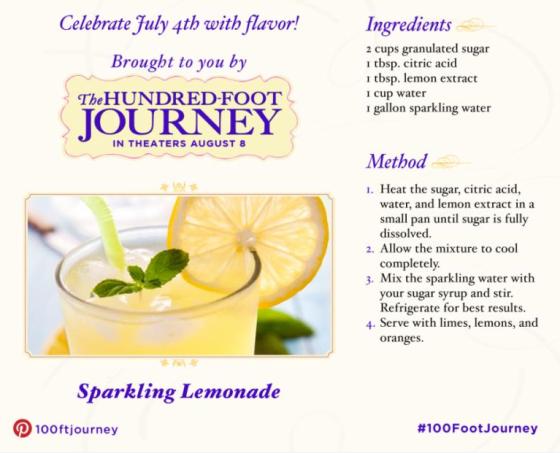 100 Foot Journey Lemonade