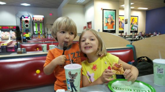 Loving Time Together at Chuck E Cheese