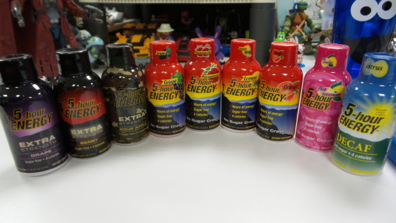Various 5-Hour Energy Flavors