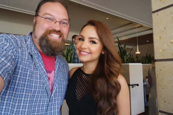 With Aimee Carrero who plays  Sofia Rodriguez from Young and Hungry