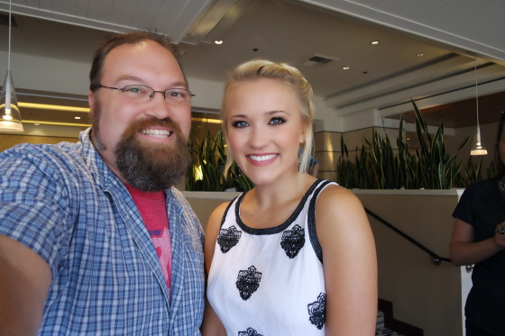 With Emily Osment who plays Gabi Diamond from Young and Hungry