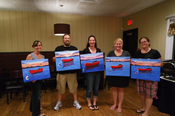 Saint Anselm Alums and their paintings.