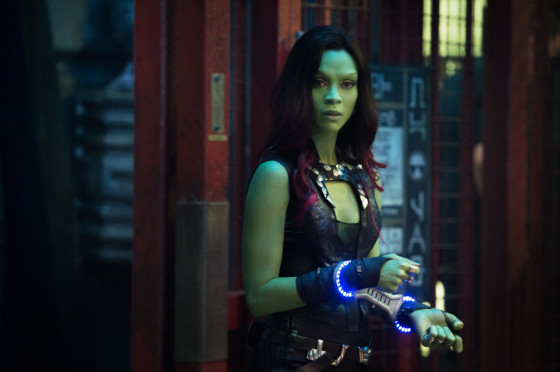 Gamora played by Zoe Saldana