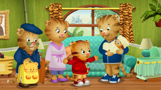 Daniel Tiger welcomes new baby sister