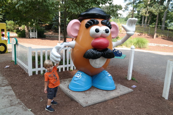 Andrew with Mr. Potato Head