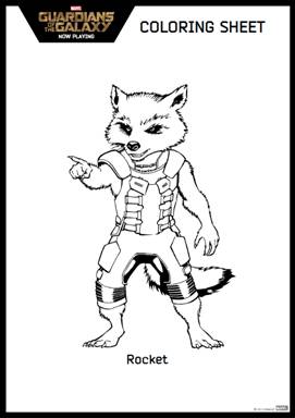 Rocket Raccoon Coloring page