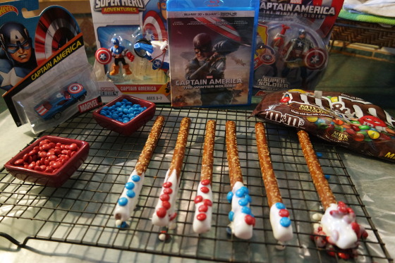 Candy Covered Pretzel Sticks rolled in M&Ms Minis - #HeroesEatMMs #CBias #CollectiveBias #Shop