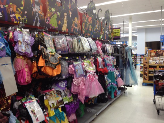 Costume Aisle at Walmart