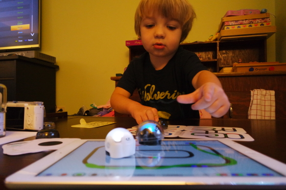 Andrew wants to play with the Ozobot