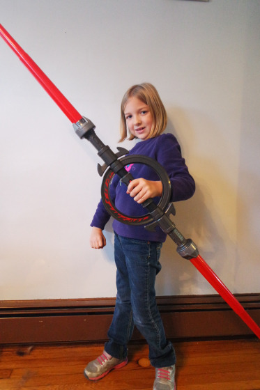 Eva using the Force with the Inquisitor's Lightsaber from Star Wars Rebels - #SparkRebellion