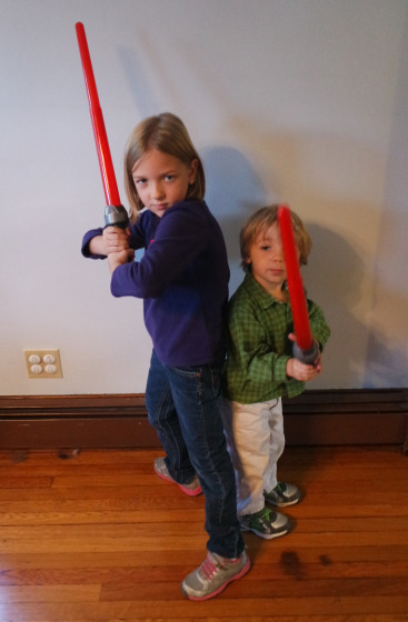 Two young Padawans with the Inquisitor's Lightsaber from Star Wars Rebels - #SparkRebellion