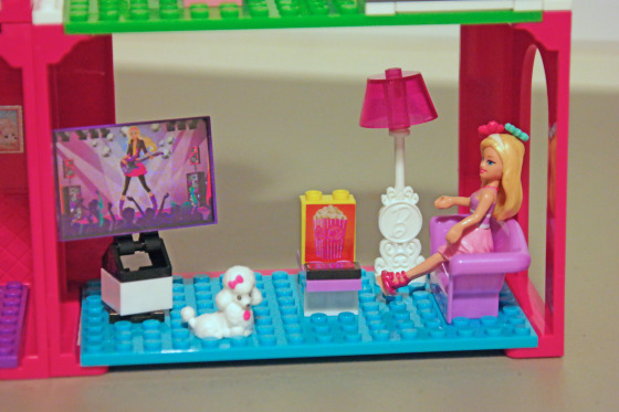 Barbie in the MEGA Bloks Fab Mansion Living Room
