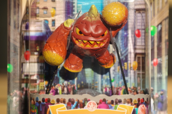 Closeup of the Macy's Thanksgiving Day Parade Eruptor Toy