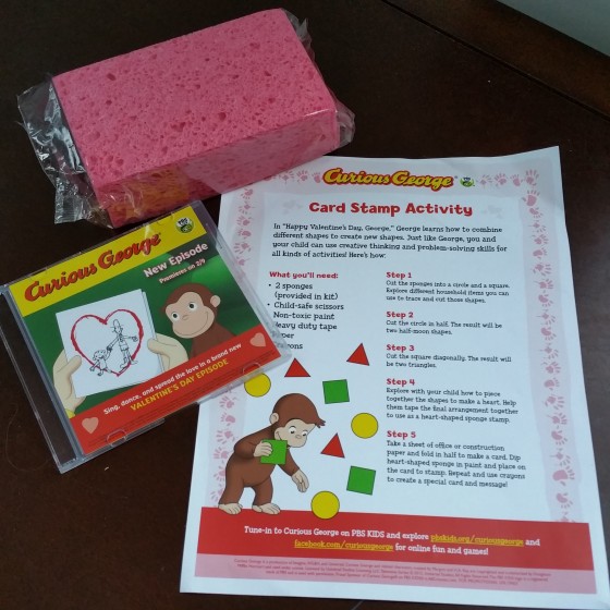Special Pack we received for Curious George's Valentine's Day Episode