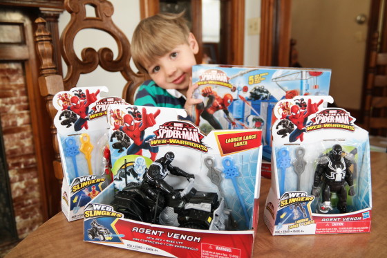 Andrew with the Ultimate Spider-Man Web-Warriors Toys